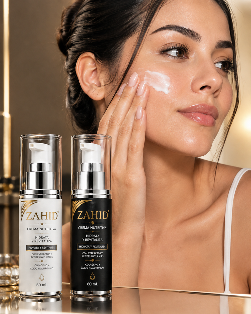 ZAHID Crema Nutritiva 60 mL – Combo x2 (blanco + negro)